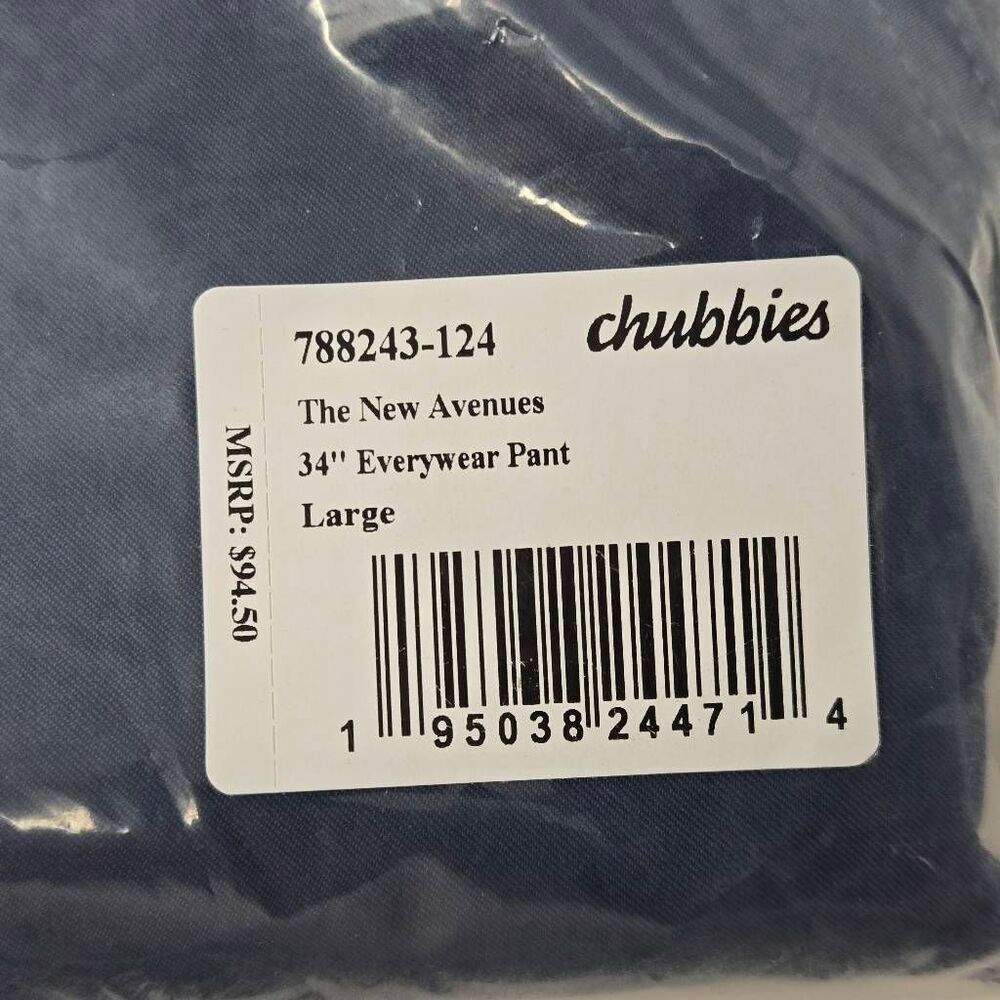 CHUBBIES EVERYWEAR PANT MENS LARGE 34" INSEAM BLUE THE NEW AVENUES NEW - Picture 4 of 4